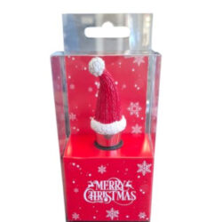 (Wijn)fles stop kerstmuts