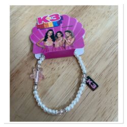K3 armband bedel zeester roze