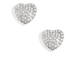 Knoopcover hart zilver 1cm