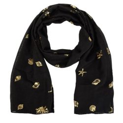 Sjaal schelpen zwart