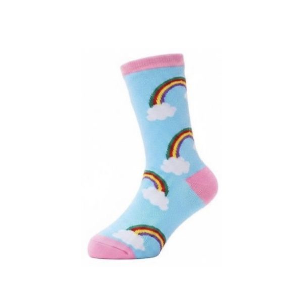 Sokken regenboog blauw kids