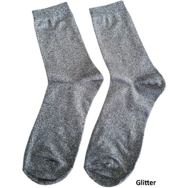 Sokken glitter grijs 38-45
