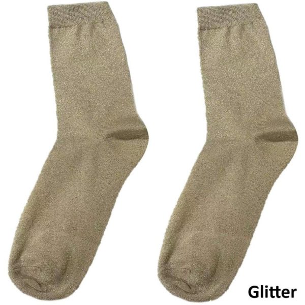 Sokken glitter creme