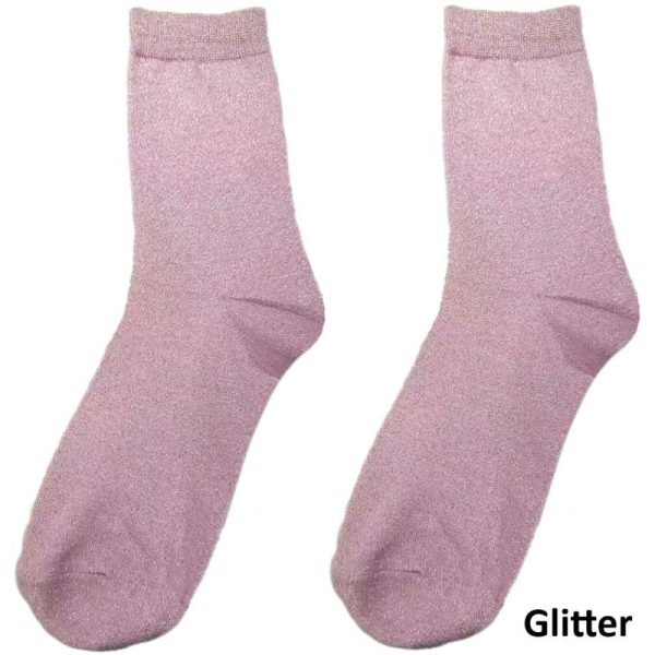 Sokken glitter roze 38-45