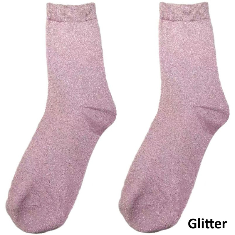 Sokken glitter roze 38-45